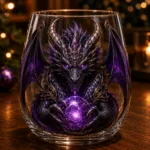 🐉✨ 3D Mythic Dragon Glass Art Cup | Luxury Raised Fantasy Glassware for Whiskey, Home Bar Décor & Legendary Gifts 🎁