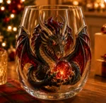 🐉✨ 3D Mythic Dragon Glass Art Cup | Luxury Raised Fantasy Glassware for Whiskey, Home Bar Décor & Legendary Gifts 🎁