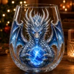 🐉✨ 3D Mythic Dragon Glass Art Cup | Luxury Raised Fantasy Glassware for Whiskey, Home Bar Décor & Legendary Gifts 🎁