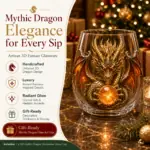 🐉✨ 3D Mythic Dragon Glass Art Cup | Luxury Raised Fantasy Glassware for Whiskey, Home Bar Décor & Legendary Gifts 🎁